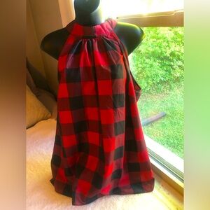 Talbots Red and Black Sleeveless Blouse - size 16w - NWT